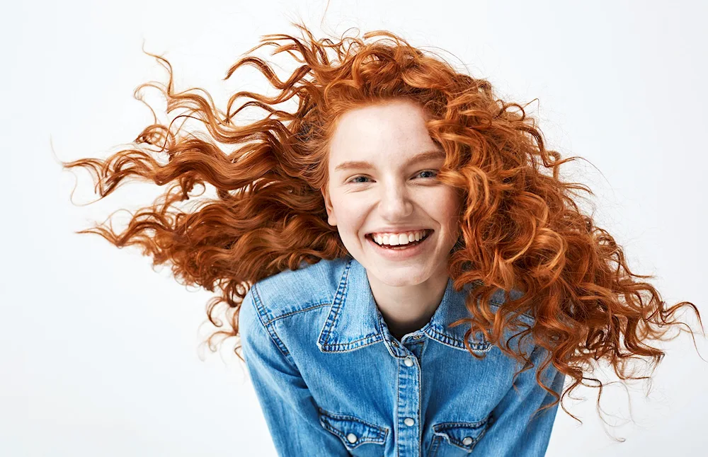 Girls curly hair