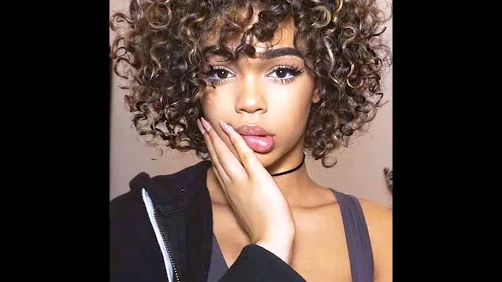 Afro curls ombré