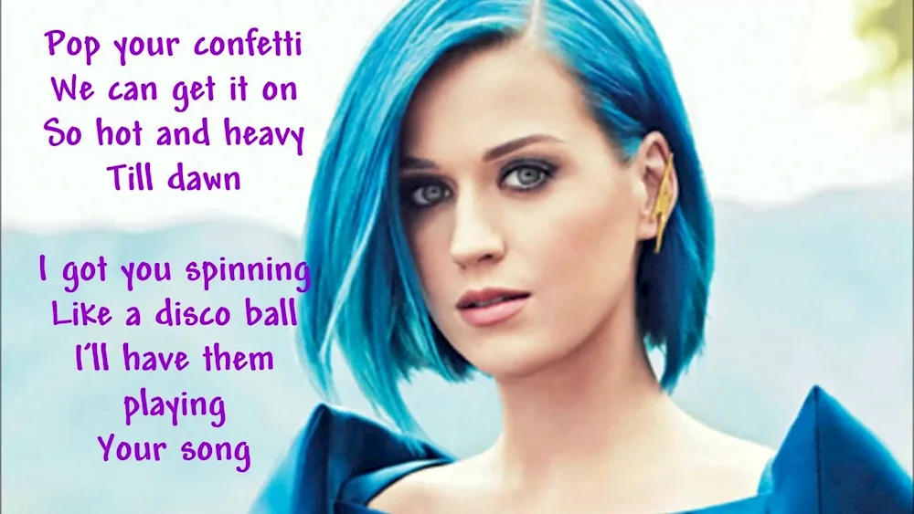 Katy Perry with turquoise hair