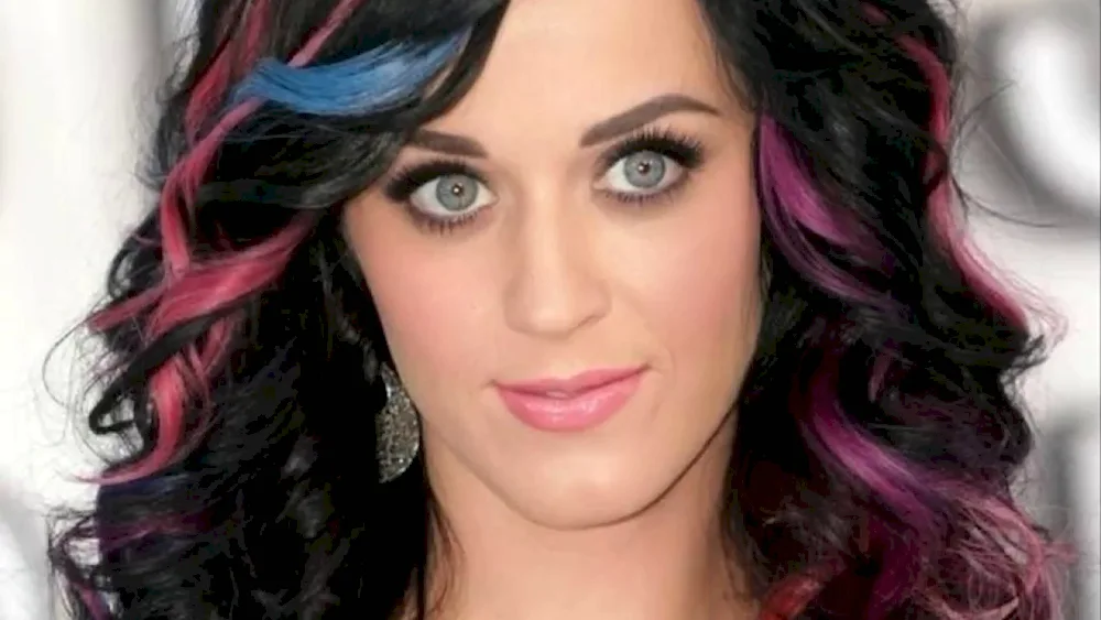 Katy Perry with black hair