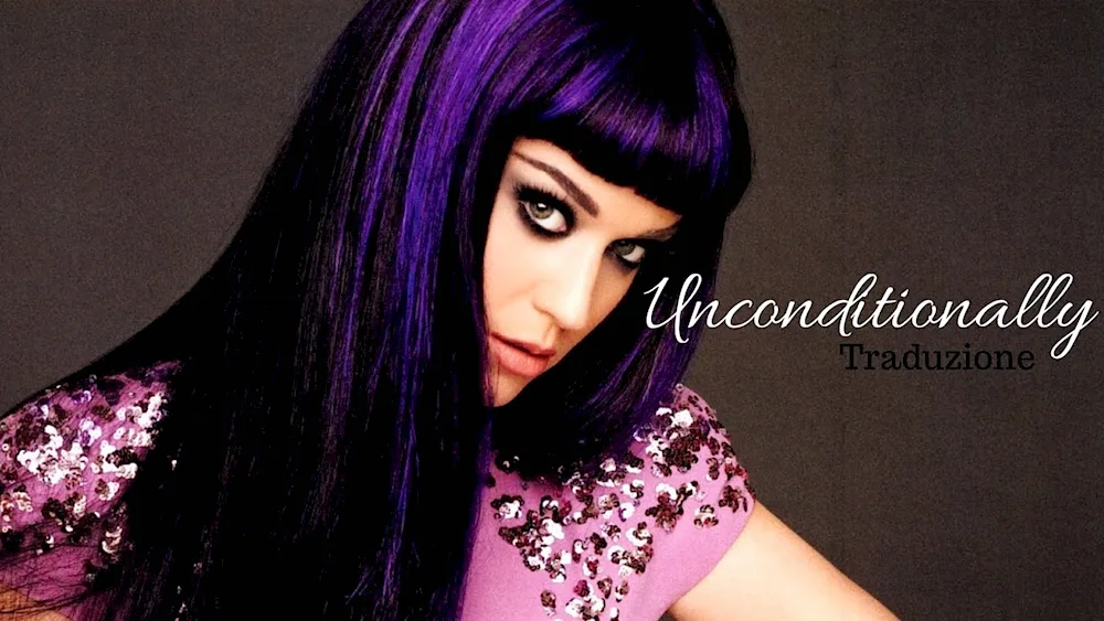 Katy Perry with purple hair