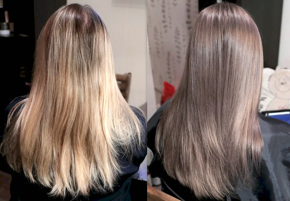 Pearl ash blonde toning