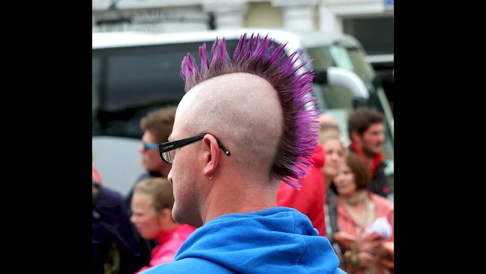 Women's Mohawk haircut