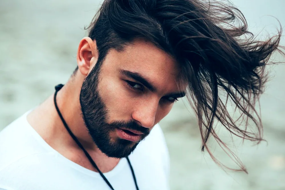 Hair style long men's hair