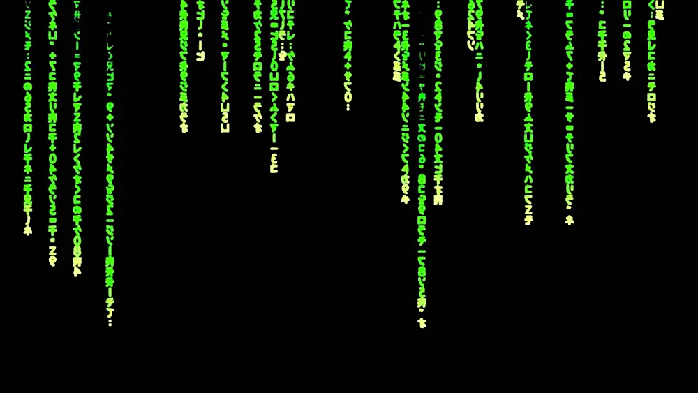 Software code on black background