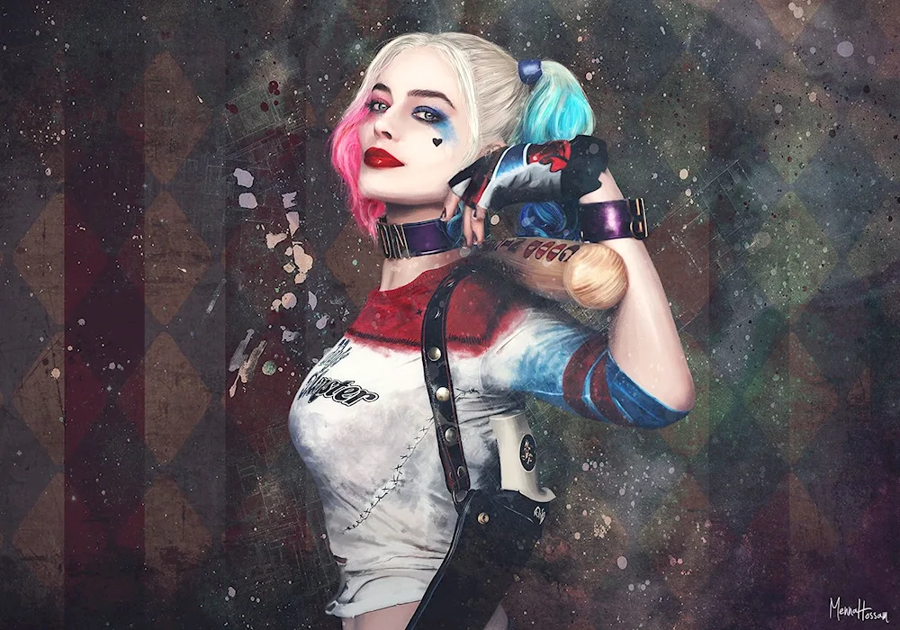 Harley Quinn Margot Robbie. art
