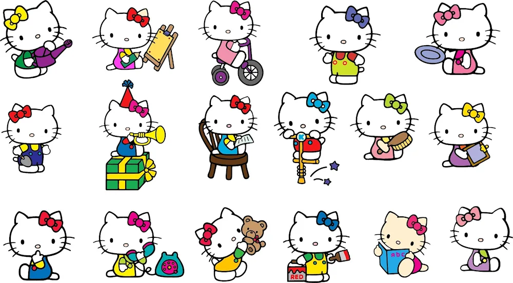 Hello Kitty black and white