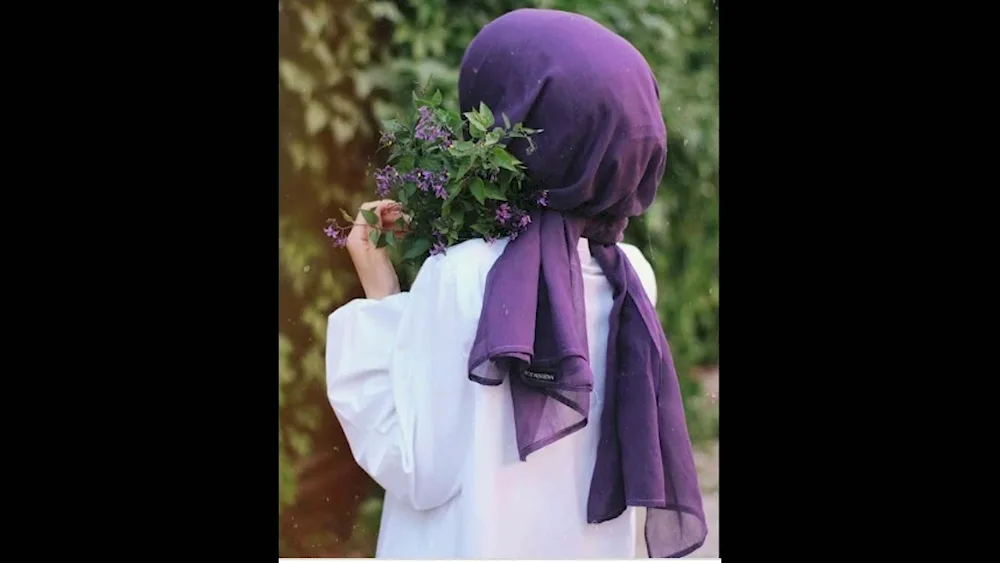 Hijab with flowers