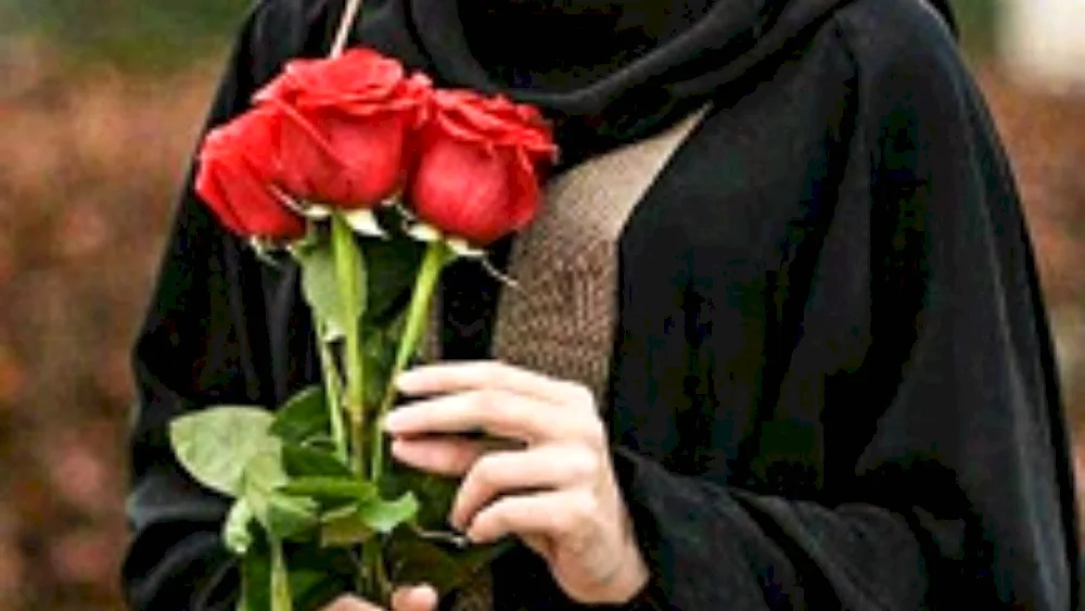 Hijab with roses