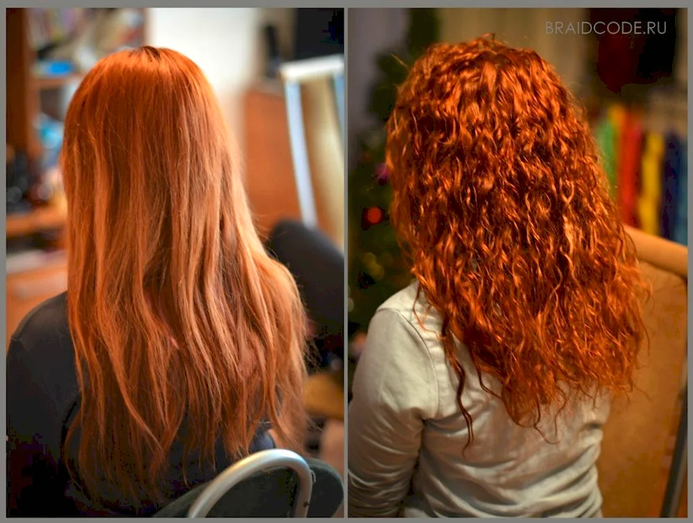 Chemical perms on red hair