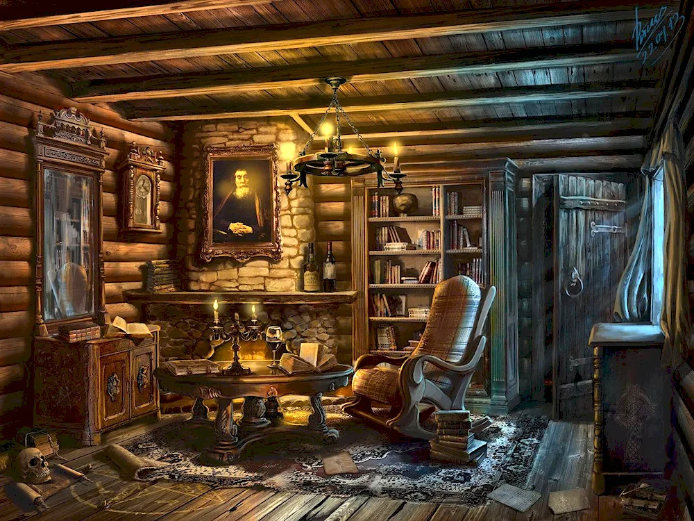 The ranger's hut concept art