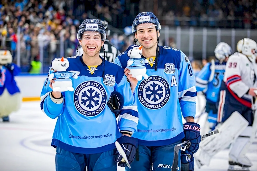 The mascot of the ice hockey team Sibir