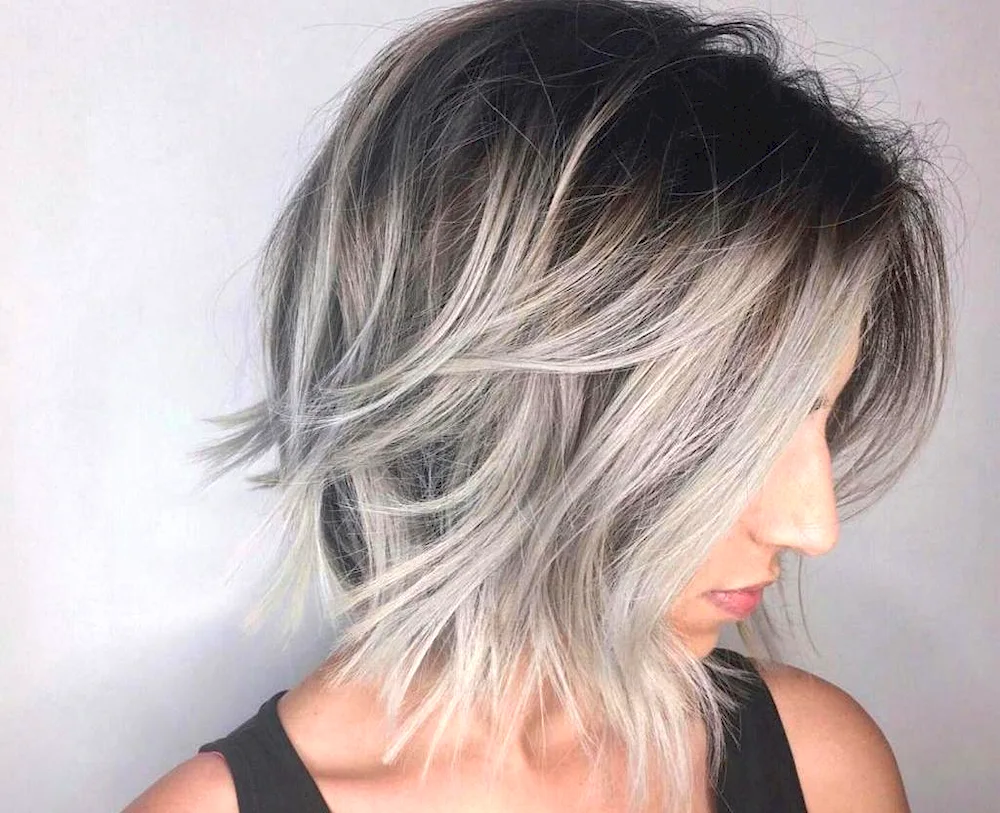 Cold balayage bob
