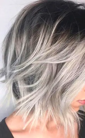 Cold balayage bob
