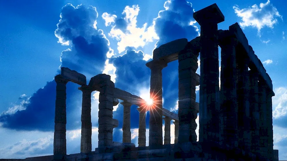 The Temple of Poseidon in Greece