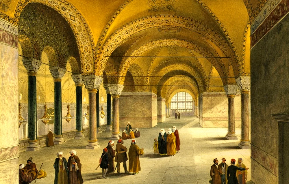 Hagia Sophia Church in Constantinople 19th century