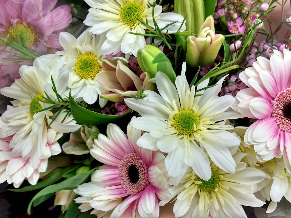 Bouquet with gerberas Hypericum
