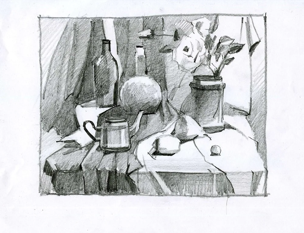 Pencil still lifes