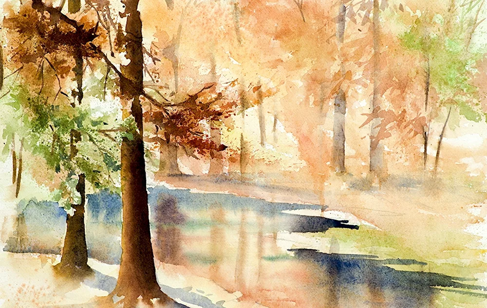 Artist Feng watercolour landscapes