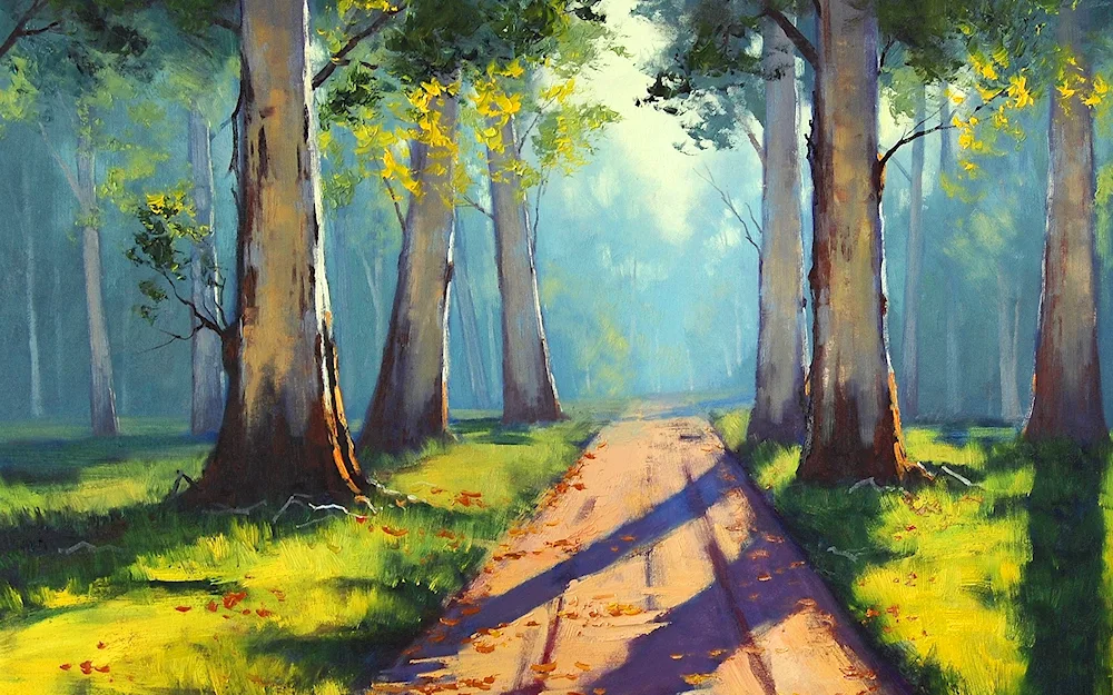 Draw a summer landscape