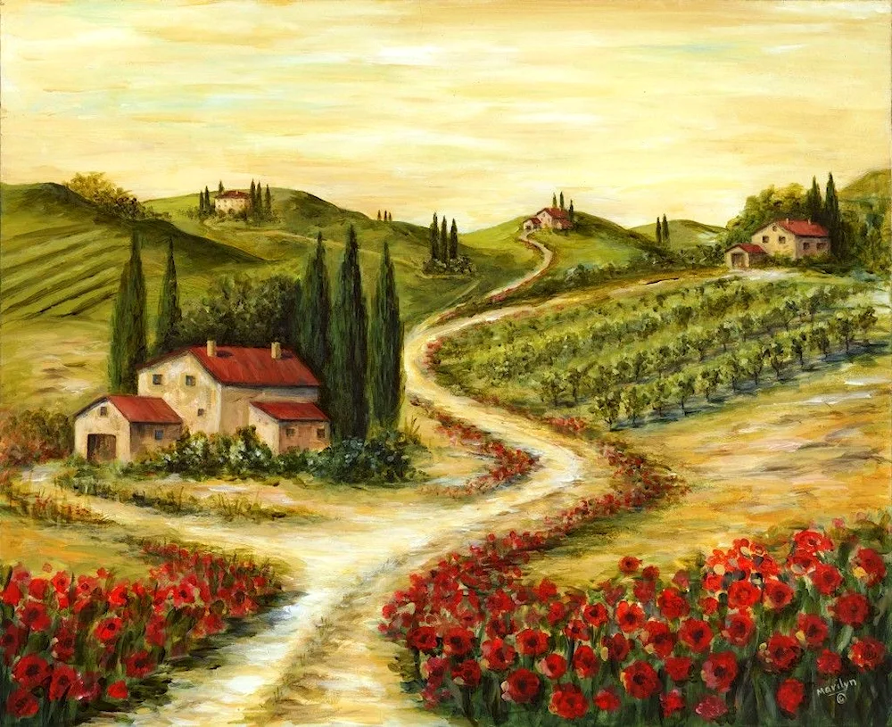 Gvido Borelli Mediterranean landscape