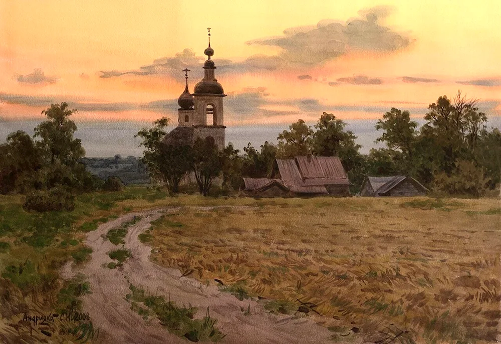 Artist Sergei Andriyaka watercolour