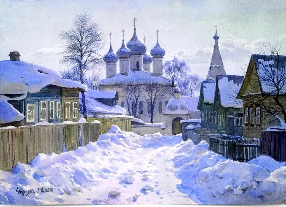 Artist Sergey Andriyaka watercolours