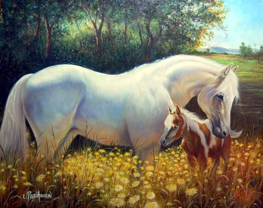 Horses by the porch Adam Albrecht