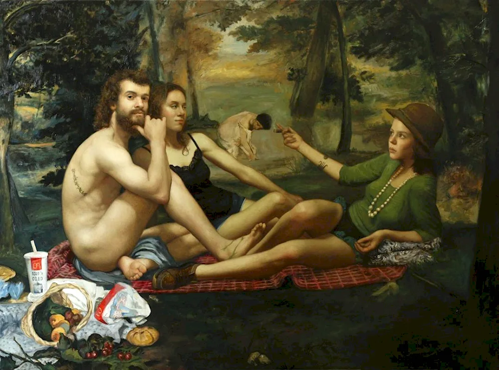 The artist is Cesar Santos American painter.