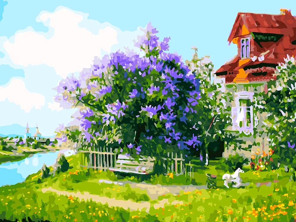 Artist Vladimir Zhdanov lilacs