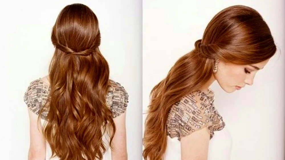 Light hairstyles with loose hair