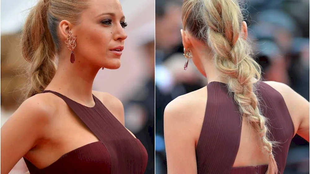 Middle hair ponytail