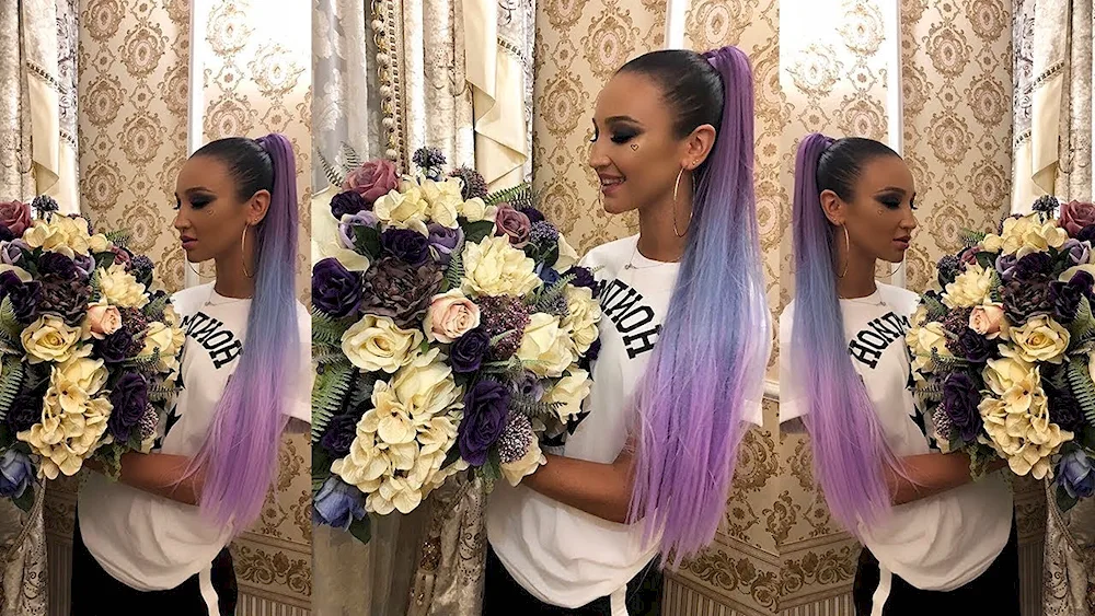 Olga Buzova tail with canekalon