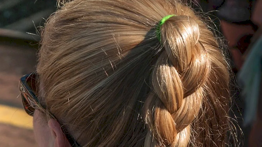 Braid ponytail with weave