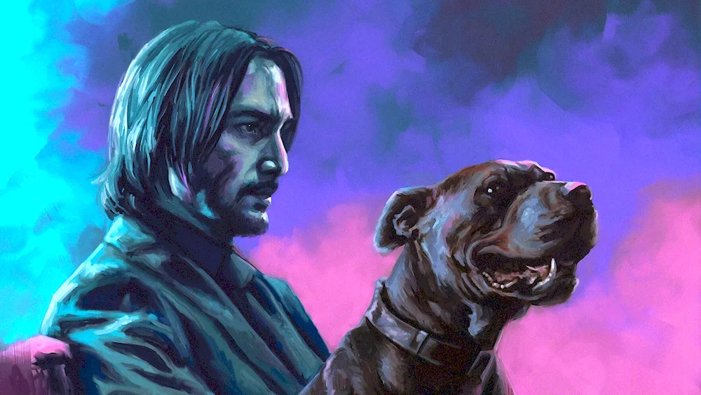 Keanu Reeves John Wohn Wohn Wohn Wohn Wohn Wohn Wohn with dog