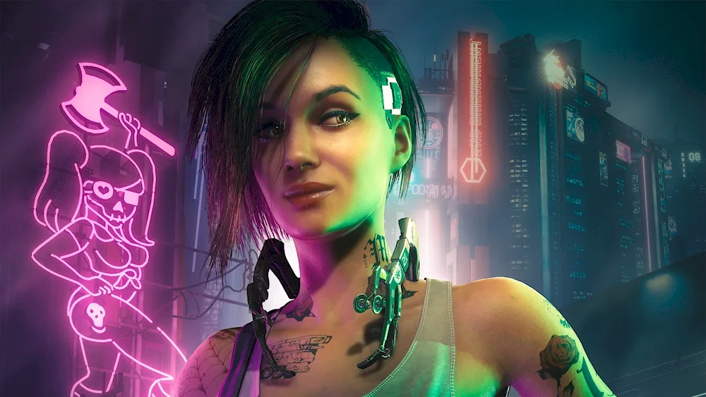 Motorcycles Cyberpunk 2077 neon