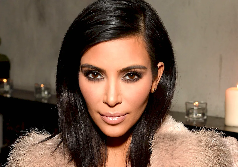 Kim Kardashian with bangs