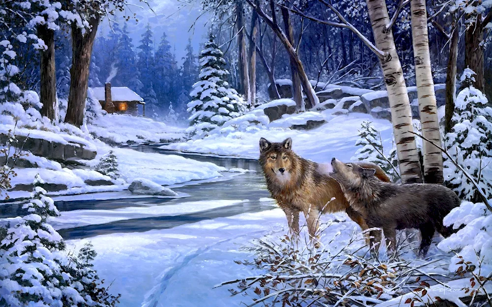 Fairytale winter background