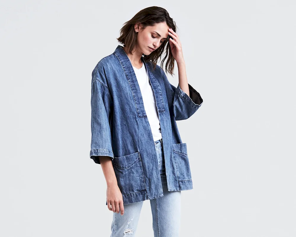 Denim kimono