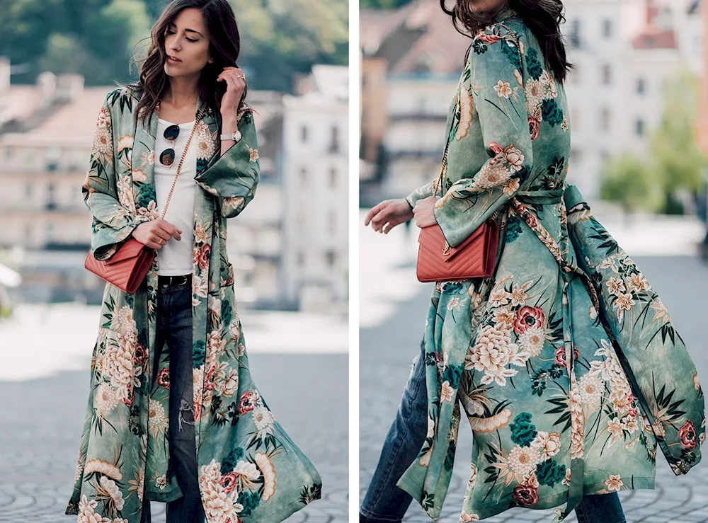 Female floral kimono