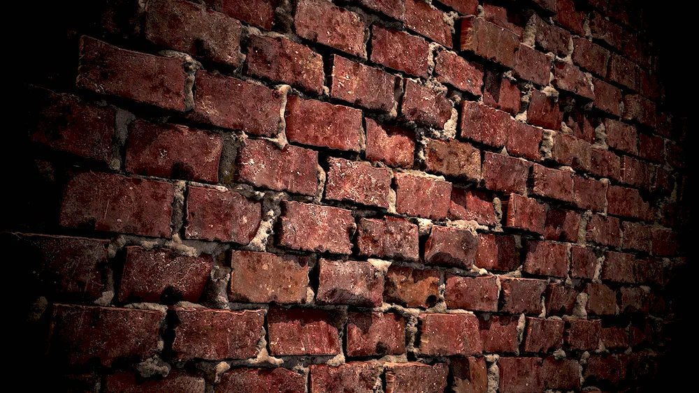 Blue brick wall