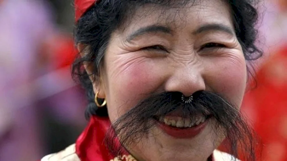 Chinese women with moustaches