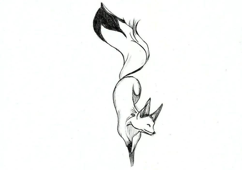 Sketches of fox tattoos