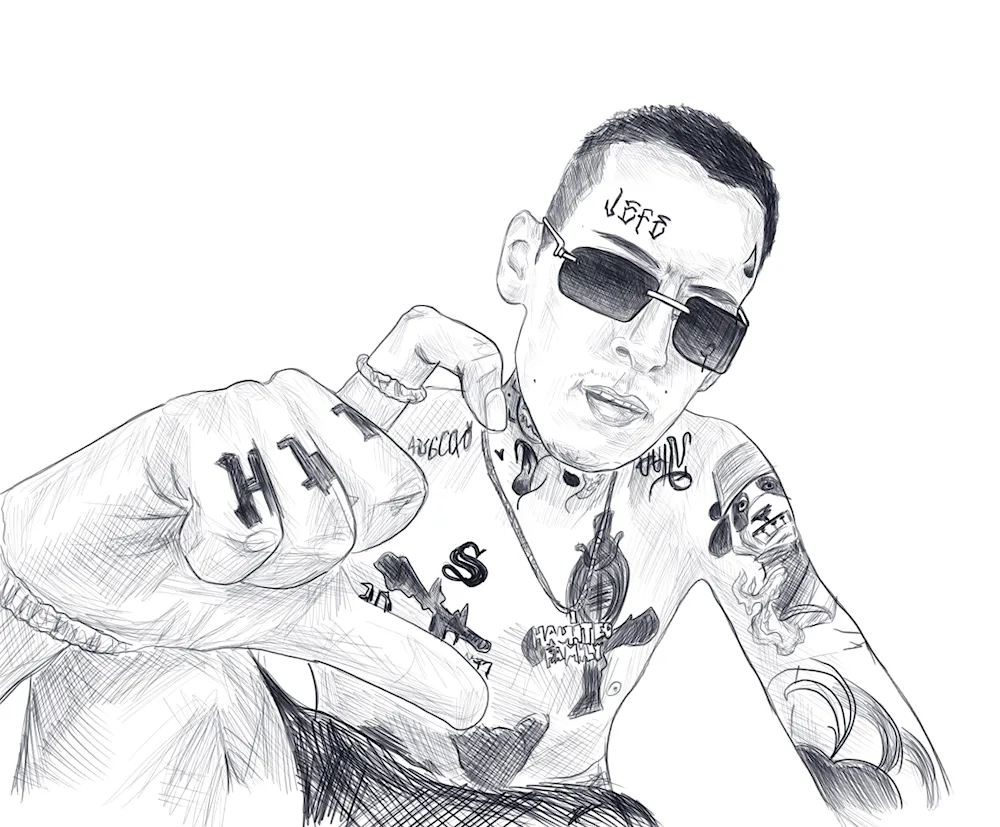 Black and white portrait