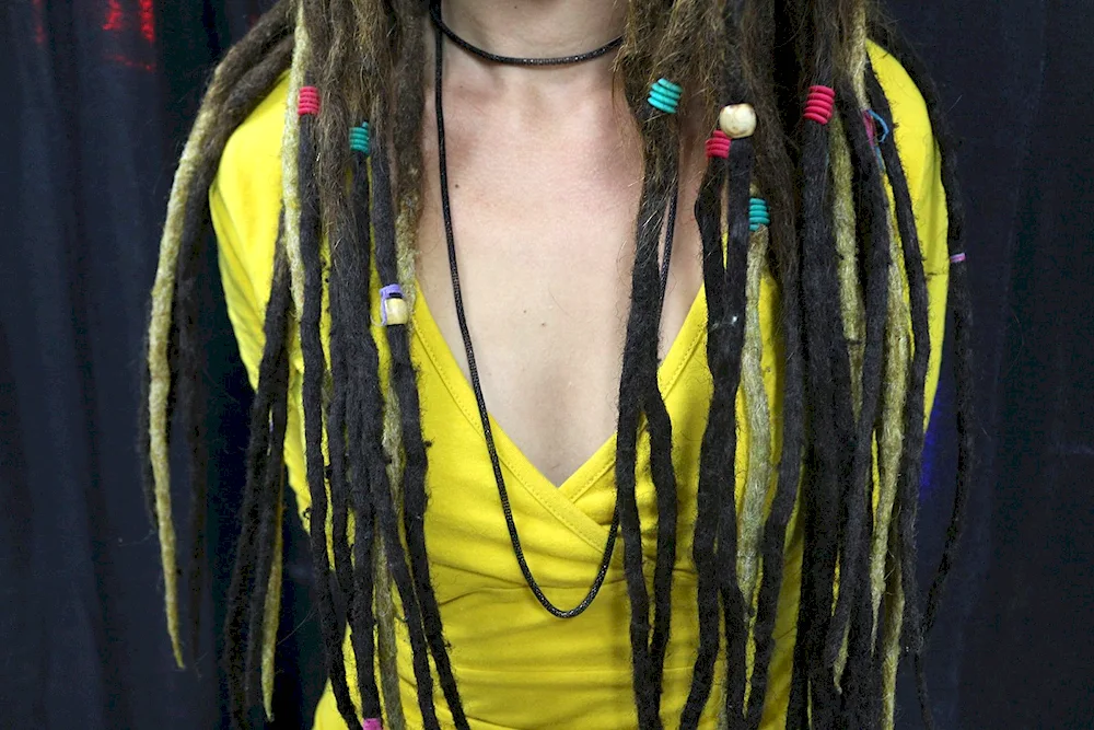 Kizaru multicoloured dreadlocks