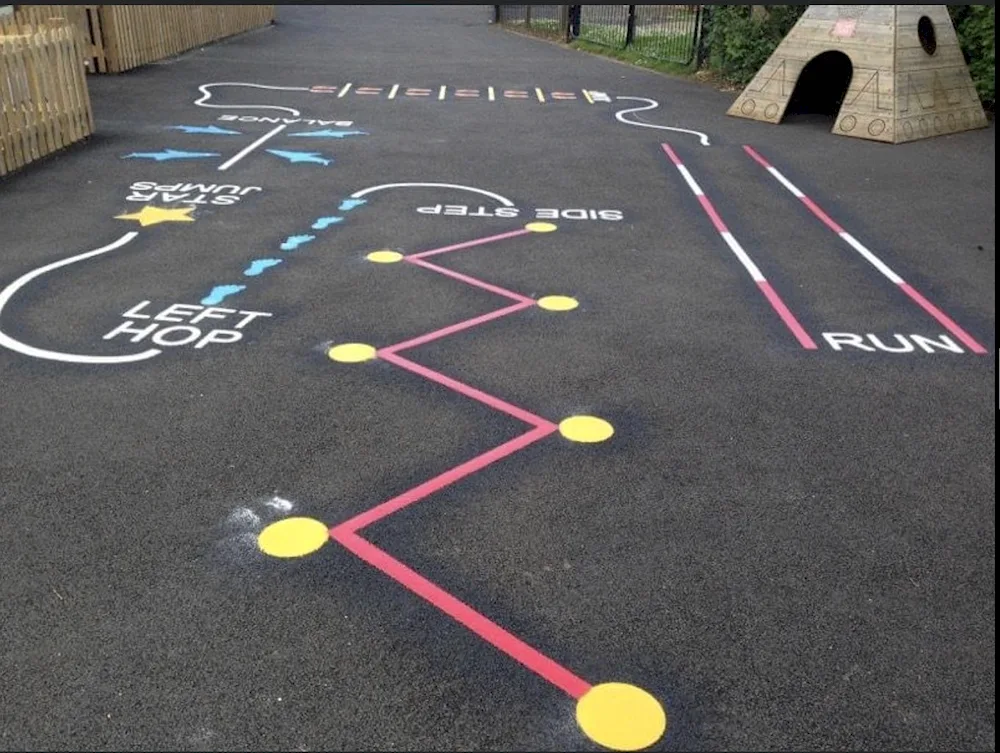 Classics on asphalt in kindergarten