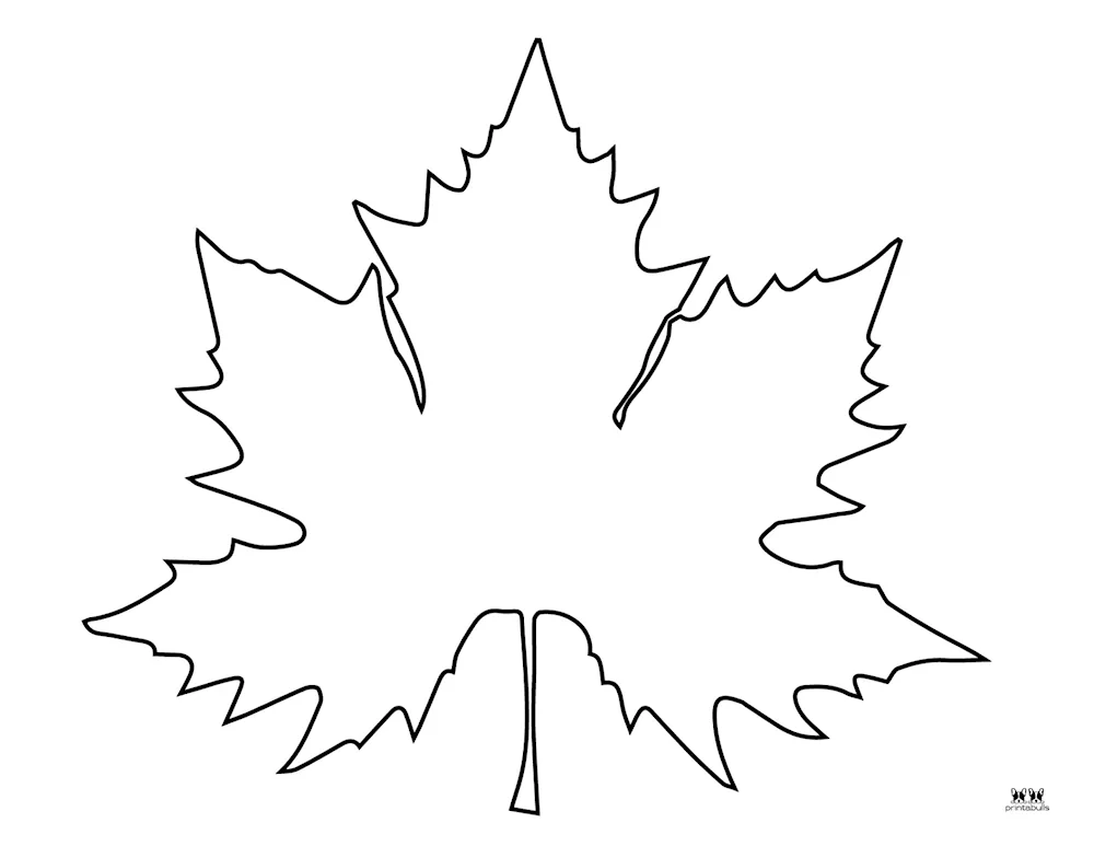 Maple leaf stencil for cutting out