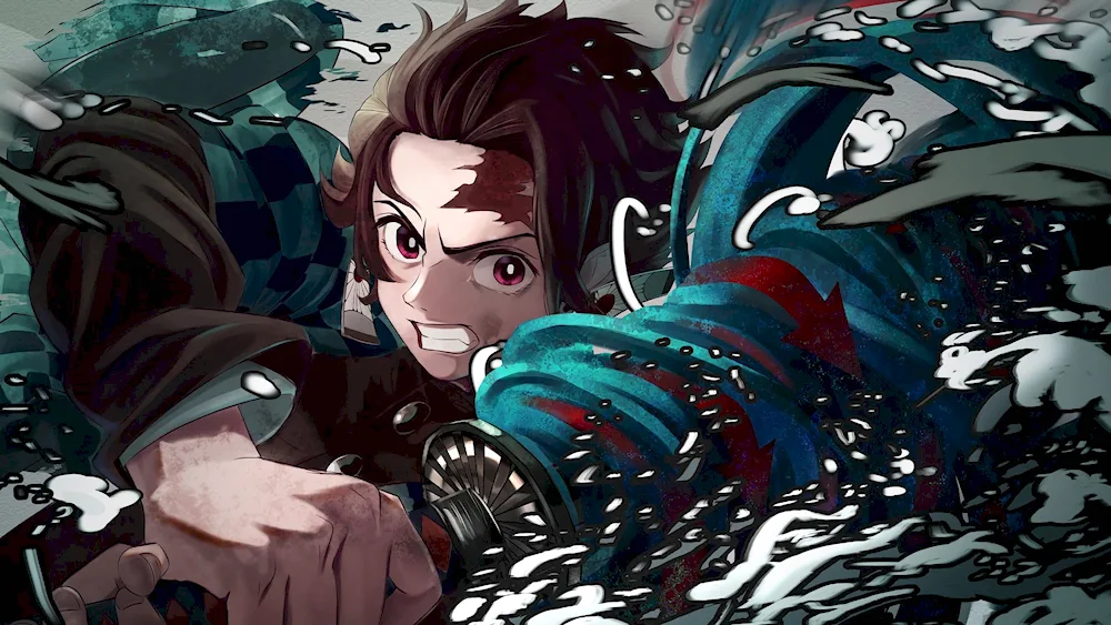 Demon Slayer anime slashing blade Demon Slayer Kimetsu no Yaiba