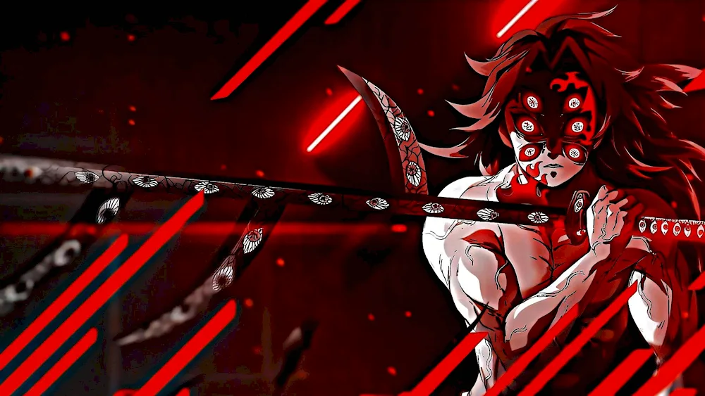 Kokushibo anime demon slashing blade