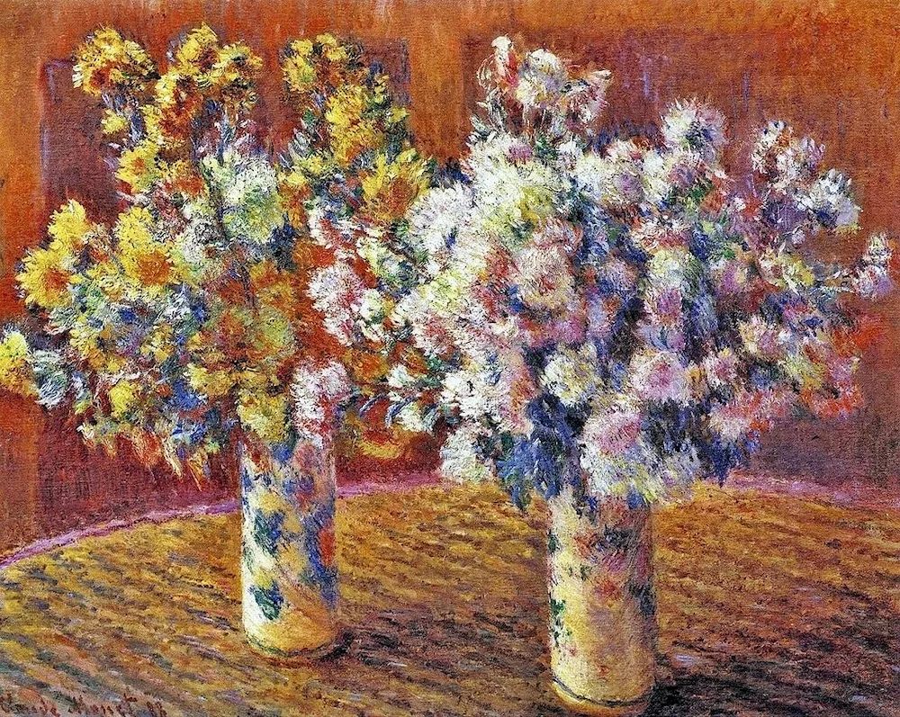 Claude Monet chrysanthemums